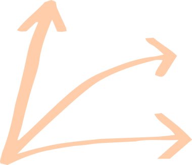 Sıcak renkler Elle çizilmiş çeşitli görünüm okları 