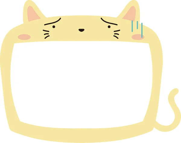 Tableau blanc mignon chat — Image vectorielle
