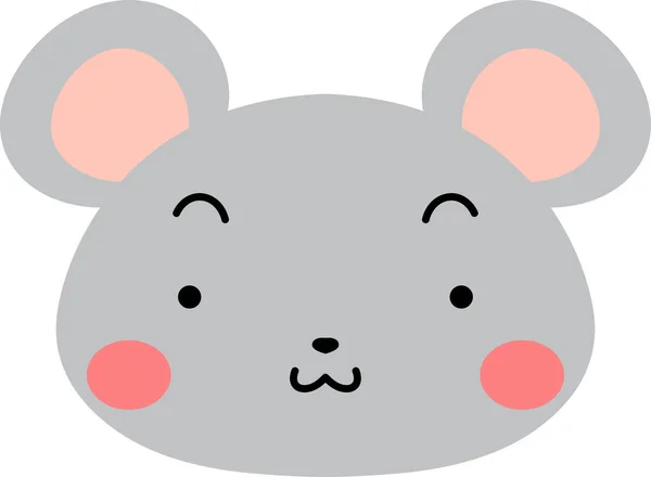 Обличчя миші Сірої — стоковий вектор