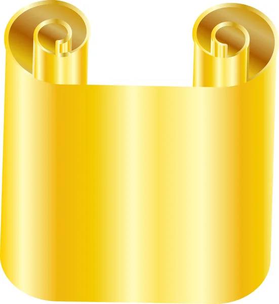 Goldene Papiertitelrolle — Stockvektor