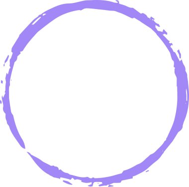 Japon fırçasıyla yazılmış Renkli Çember 