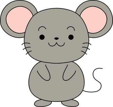 Şirin ve komik fare. 