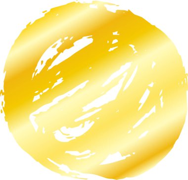 Japon fırçasıyla boyanmış Altın Çember 