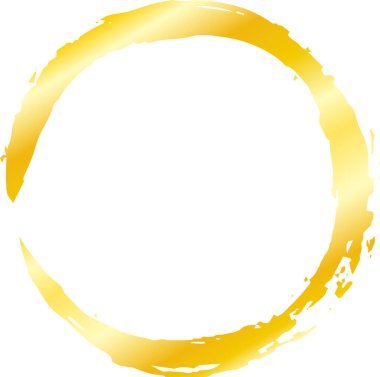 Japon fırçasıyla yazılmış Altın Çember 