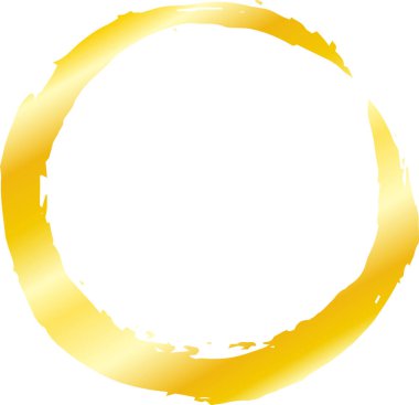 Japon fırçasıyla yazılmış Altın Çember 