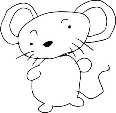 Tek renkli fare çocuk grafitileri gibi. 