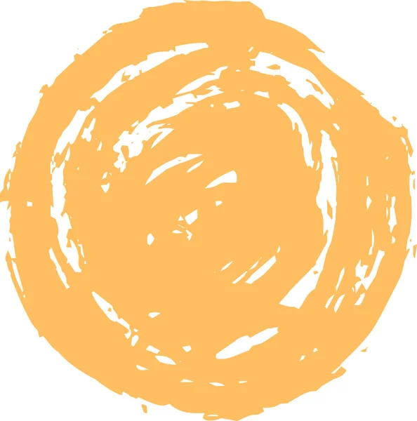 Färgglad cirkel målad med en japansk pensel — Stock vektor