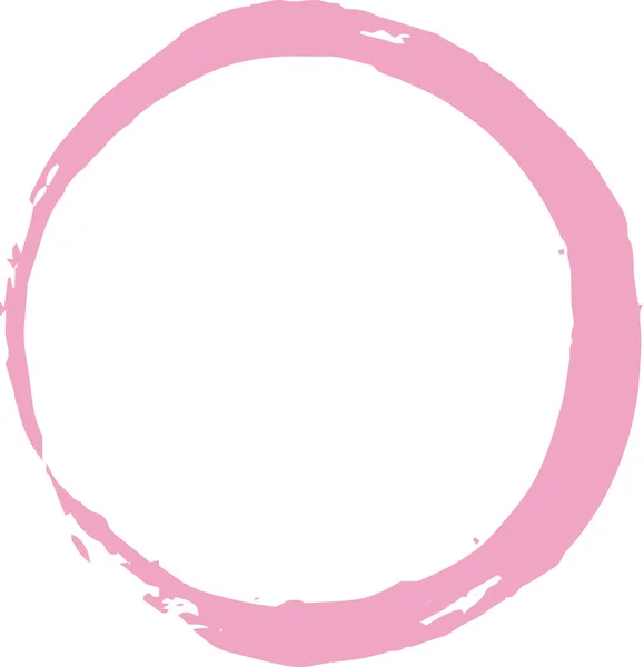 Kleurrijke Cirkel geschreven met een Japanse borstel — Stockvector