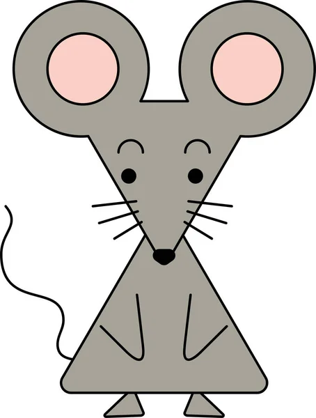 Roztomilá a zábavná myš — Stockový vektor