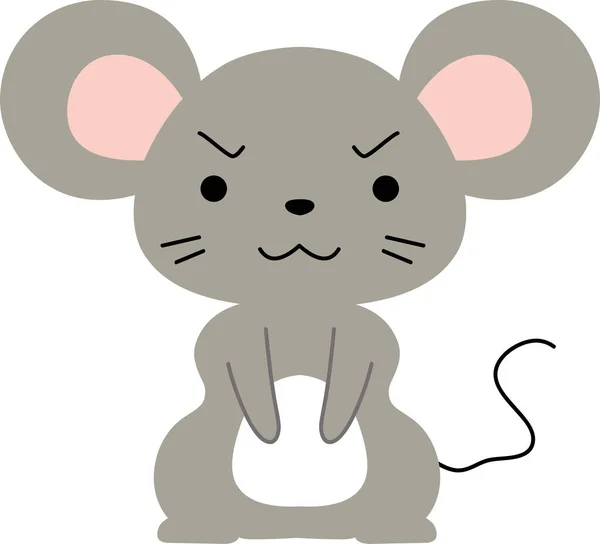 Souris mignonne et drôle — Image vectorielle