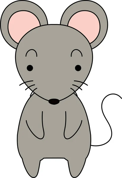 Ratón lindo y divertido — Vector de stock