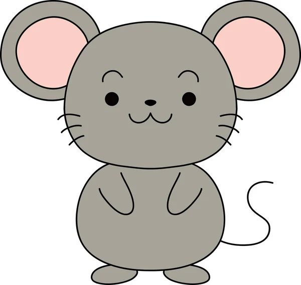 Leuke en grappige muis — Stockvector