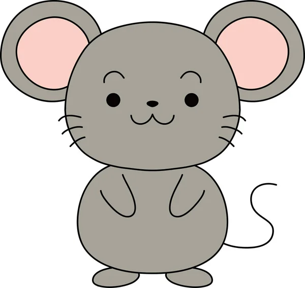 Ratón lindo y divertido — Vector de stock