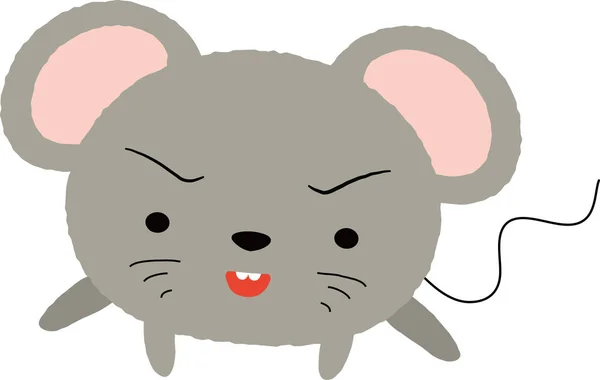 Bonito e engraçado mouse — Vetor de Stock