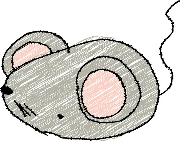Cute Mouse comme un graffiti d'enfants — Image vectorielle