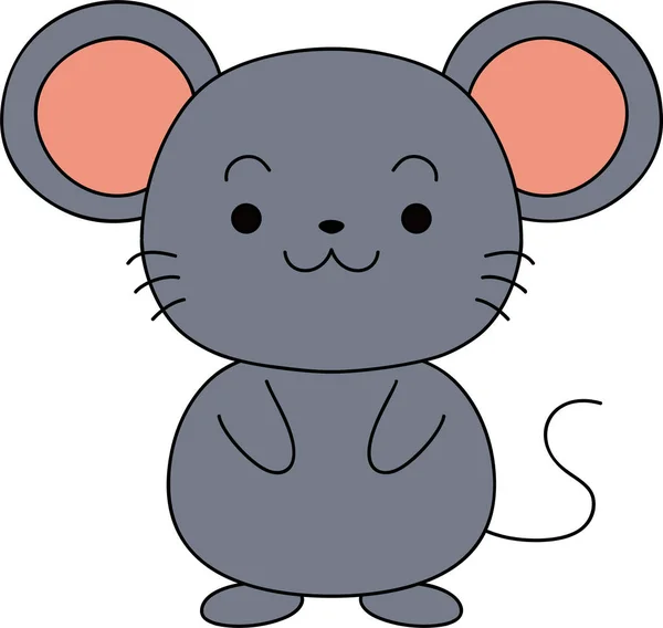 Souris drôle et mignonne — Image vectorielle