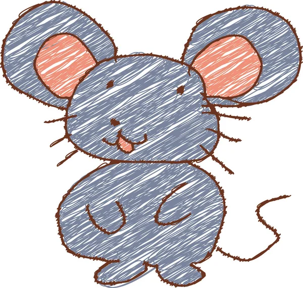 Souris comme un graffiti d'enfants — Image vectorielle