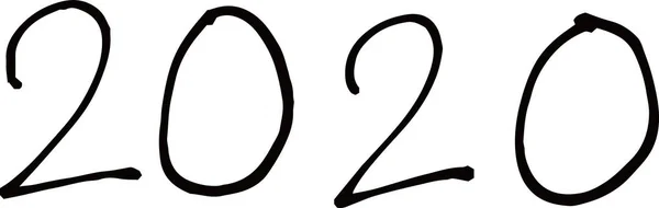Ручная иллюстрация символов 2020 года — стоковый вектор