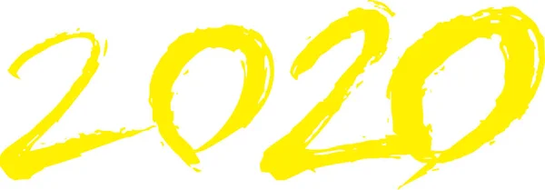 Illustration de caractère colorée 2020 manuscrite — Image vectorielle