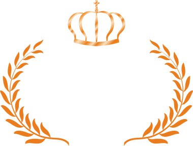 Bakır ve Crown 'un geniş yuvarlak çerçevesi 