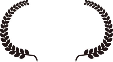 Monochrome Wide Round frame of laurel 