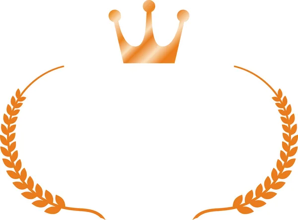 Широкий круглий каркас з міді та корони — стоковий вектор