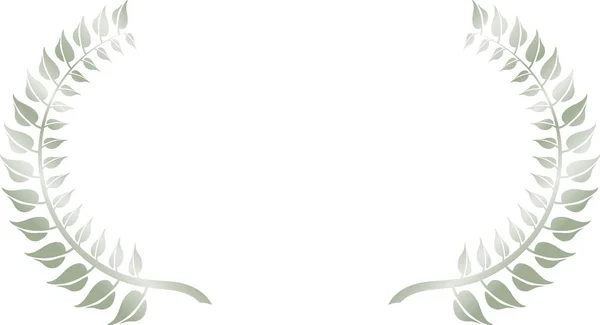 Ampia cornice rotonda di Sliver laurel — Vettoriale Stock