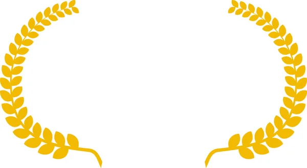 金月桂树宽圆形框架 — 图库矢量图片