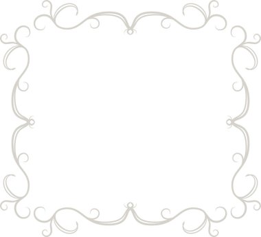 White Square antique pattern frame 