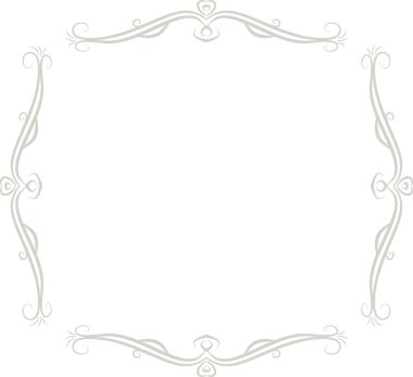 White Square antique pattern frame 