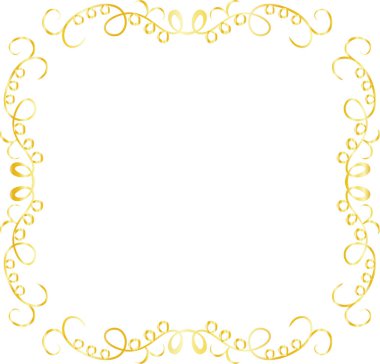 Gold Square antique pattern frame 