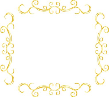 Gold Square antique pattern frame 
