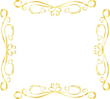 Gold Square antique pattern frame 
