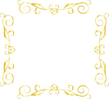 Gold Square antique pattern frame 