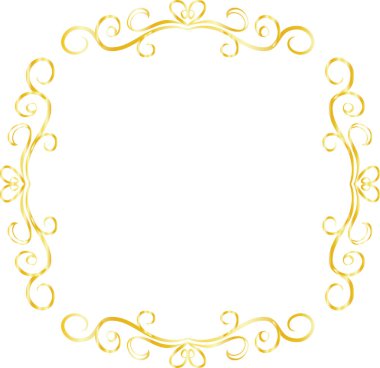 Gold Square antique pattern frame 