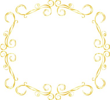 Gold Square antique pattern frame 