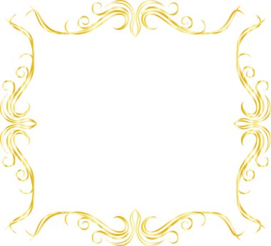 Gold Square antique pattern frame 