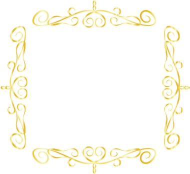 Gold Square antique pattern frame 