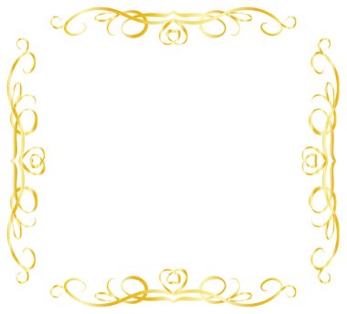 Gold Square antique pattern frame 