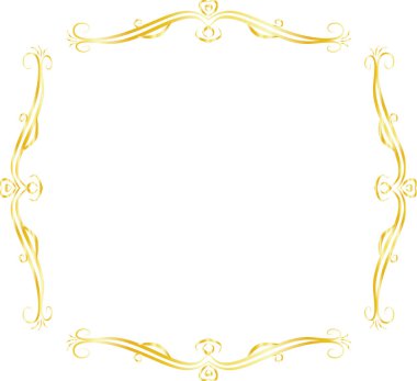 Gold Square antique pattern frame 