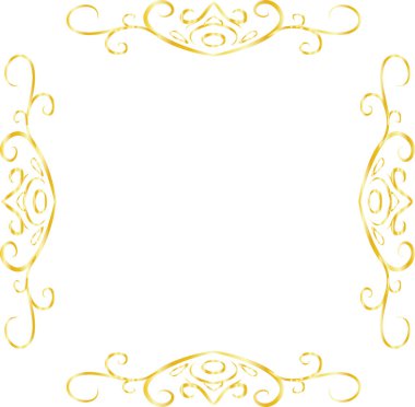 Gold Square antique pattern frame 