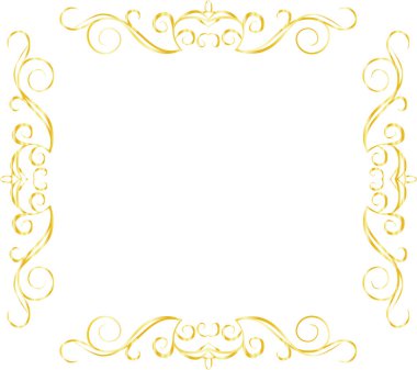 Gold Square antique pattern frame 