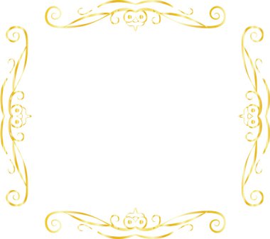 Gold Square antique pattern frame 