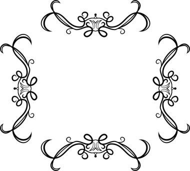Square antique pattern frame 