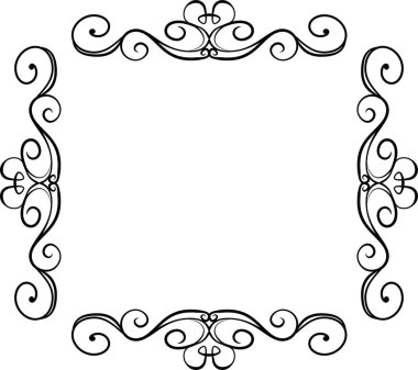 Square antique pattern frame 