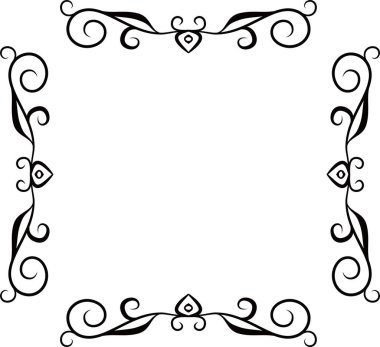 Square antique pattern frame 