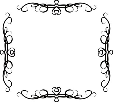 Square antique pattern frame 