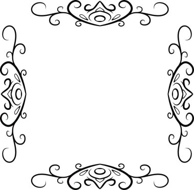 Square antique pattern frame 