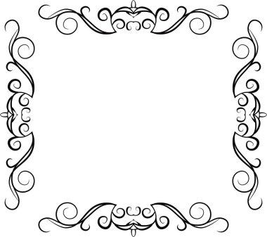 Square antique pattern frame 