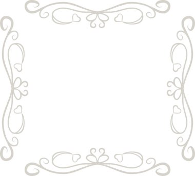 White Square antique pattern frame 
